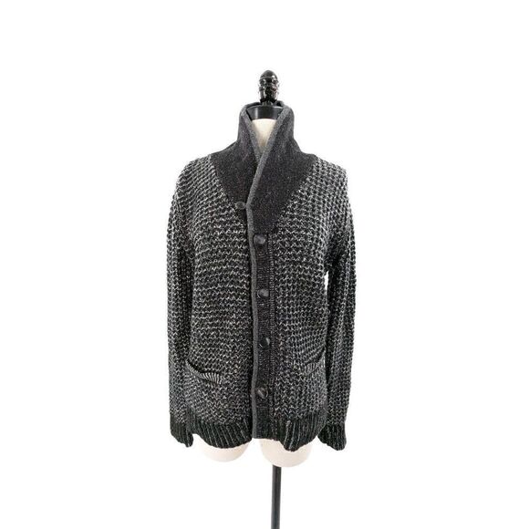 Rag & Bone Neiman Marcus Target Men Wool Cardigan Sweater Black Size Medium - Picture 2 of 12